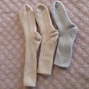 3 pair Garnet Hill Cashmere Socks